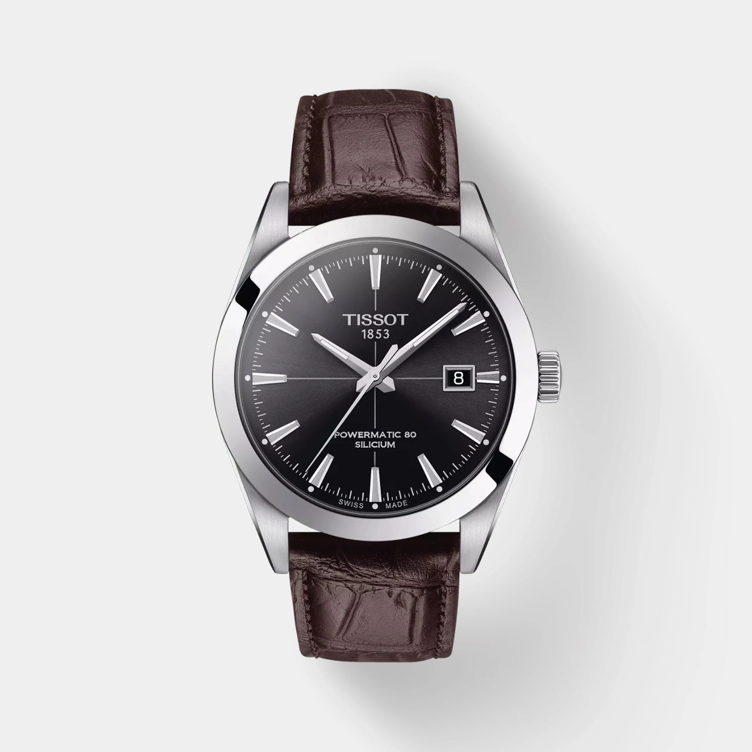 Gentleman Powermatic 80 Men Black Dial Analog Leather Watch T1274071605101 budget    watches    watches classic