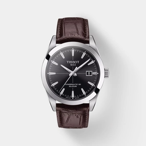 Gentleman Powermatic 80 Men Black Dial Analog Leather Watch T1274071605101 budget    watches    watches classic