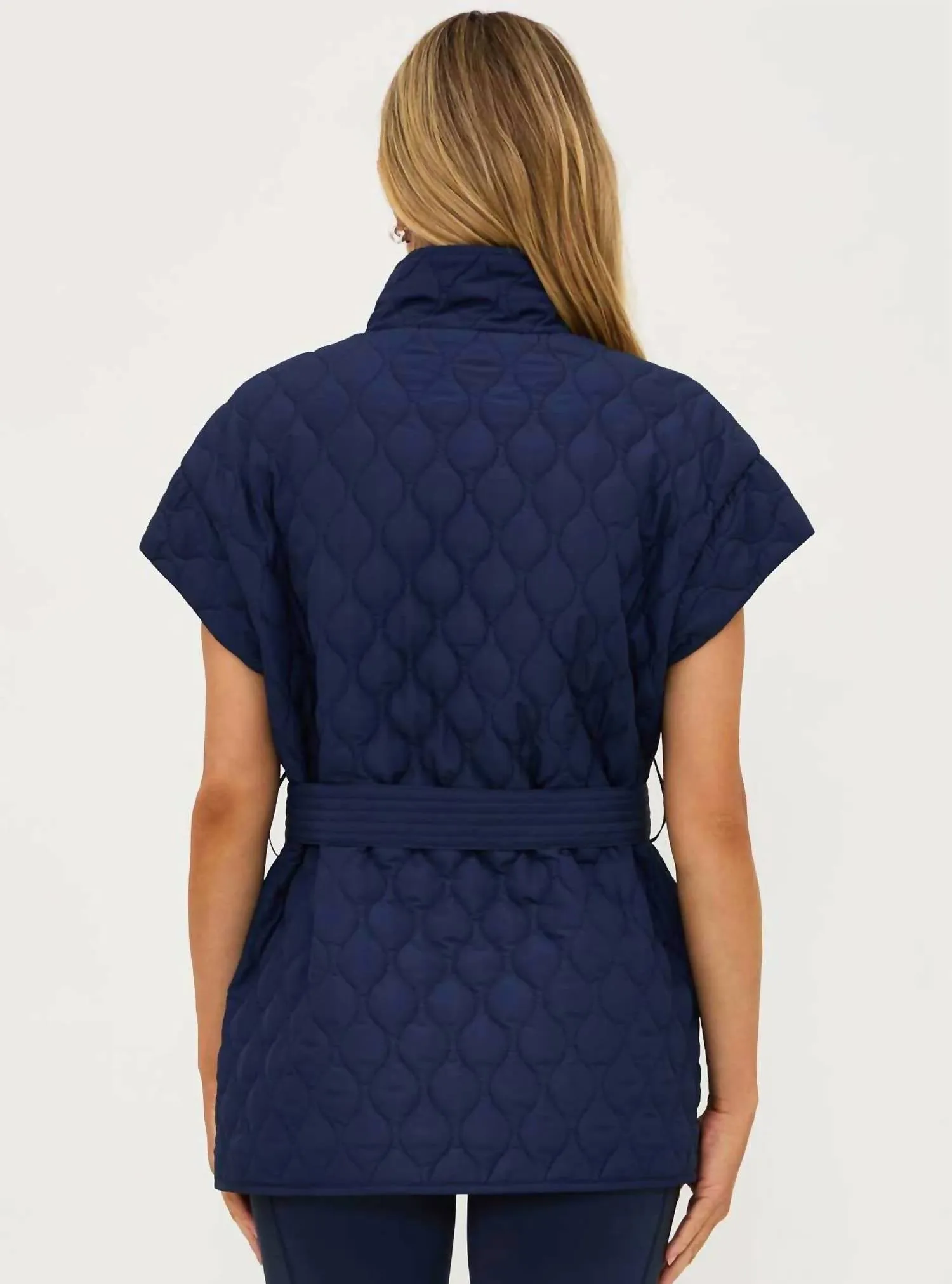 Glenn Quilted Puffer Vest In Ultramarine Blue