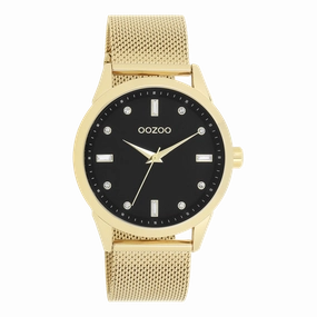 Gold coloured OOZOO watch with metal mesh bracelet - C11283,seiko watches,couple watches,watches designer,watches discount,women watches,best women watches,high end women's watches,high quality women's watches