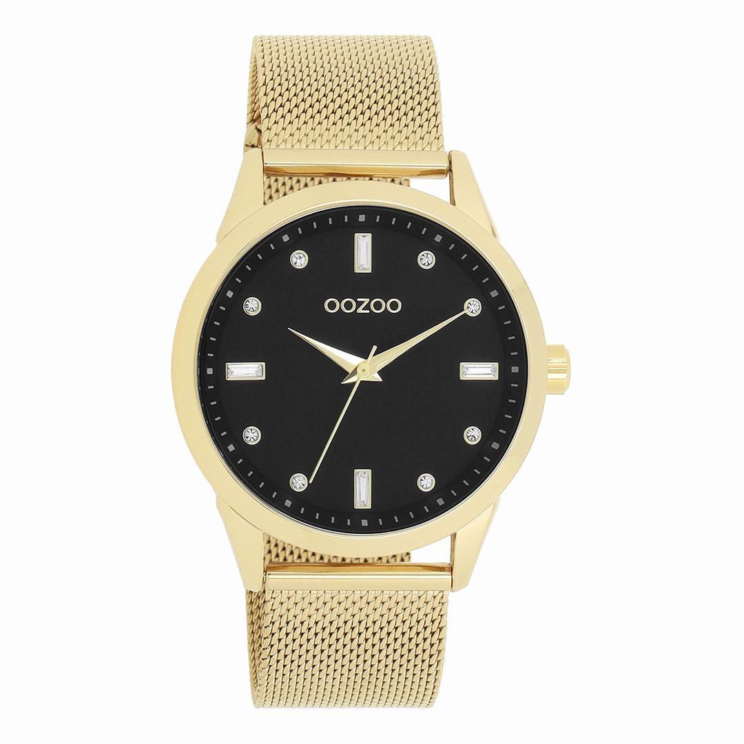 Gold coloured OOZOO watch with metal mesh bracelet - C11283,seiko watches,couple watches,watches designer,watches discount,women watches,best women watches,high end women's watches,high quality women's watches