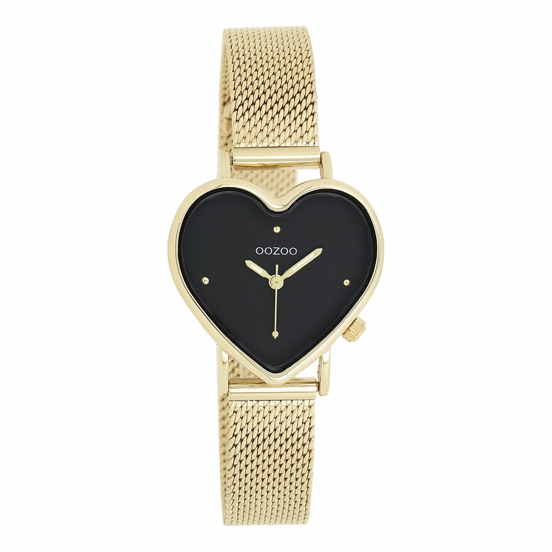 Gold coloured OOZOO watch with metal mesh bracelet - C11417,seiko watches,couple watches,watches designer,watches discount,women watches,best women watches,high end women's watches,high quality women's watches