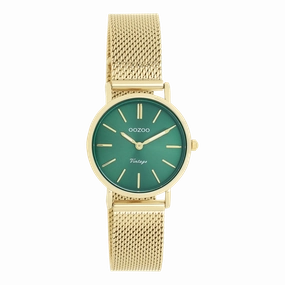 Gold coloured OOZOO watch with metal mesh bracelet - C20297,seiko watches,couple watches,watches designer,watches discount,women watches,best women watches,high end women's watches,high quality women's watches