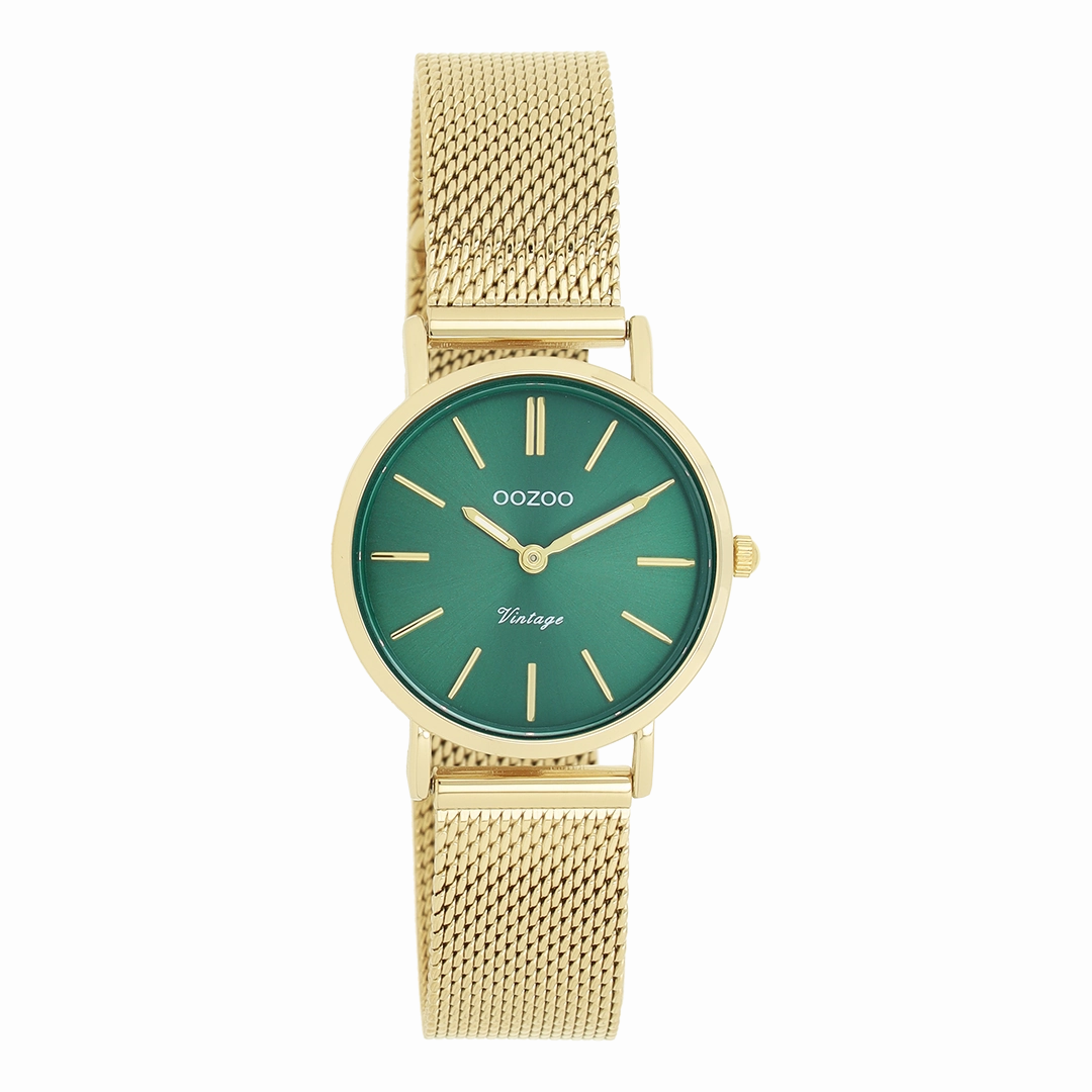 Gold coloured OOZOO watch with metal mesh bracelet - C20297,seiko watches,couple watches,watches designer,watches discount,women watches,best women watches,high end women's watches,high quality women's watches