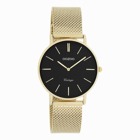 Gold coloured OOZOO watch with metal mesh bracelet - C9915,seiko watches,couple watches,watches designer,watches discount,women watches,best women watches,high end women's watches,high quality women's watches
