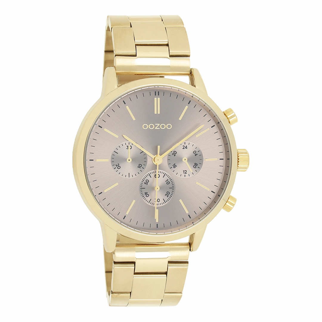 Gold coloured OOZOO watch with stainless steel bracelet - C11408,seiko watches,mens watches,couple watches,watches designer,watches discount,best watches for men