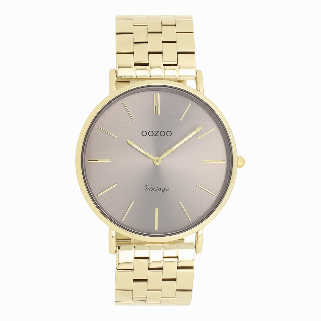 Gold coloured OOZOO watch with stainless steel bracelet - C20403,seiko watches,mens watches,couple watches,watches designer,watches discount,best watches for men