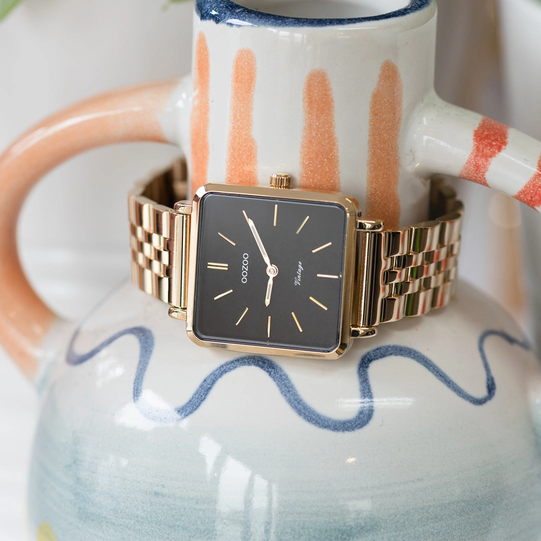 Gold coloured OOZOO watch with stainless steel bracelet - C9957