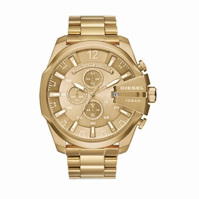 Gold-Tone Stainless Steel Diesel Mega Chief Chronograph Watch DZ4360,quartz watch, quartz watches for men, quartz watches for women, best quartz watch, minimalist quartz watch, luxury quartz watch, waterproof quartz watch,analog quartz watch, digital quart