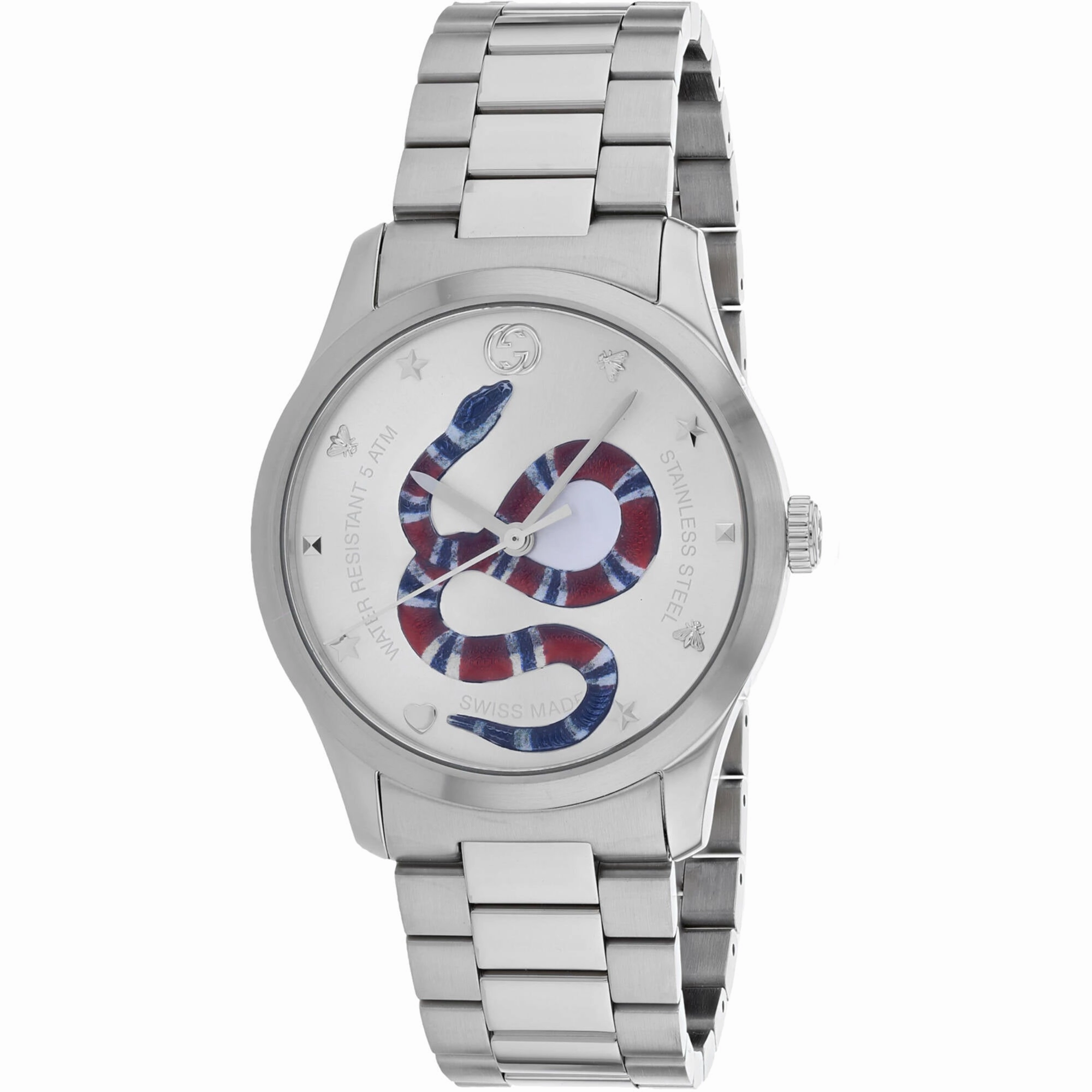Gucci Men's Watch - G-Timeless Silver Dial Stainless Steel Bracelet | YA1264076 