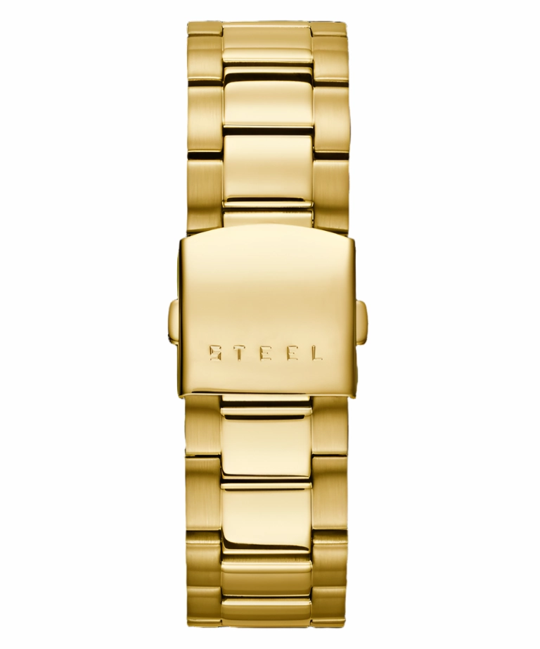 Guess Atlas Black Dial Gold Tone Watch W0668G8