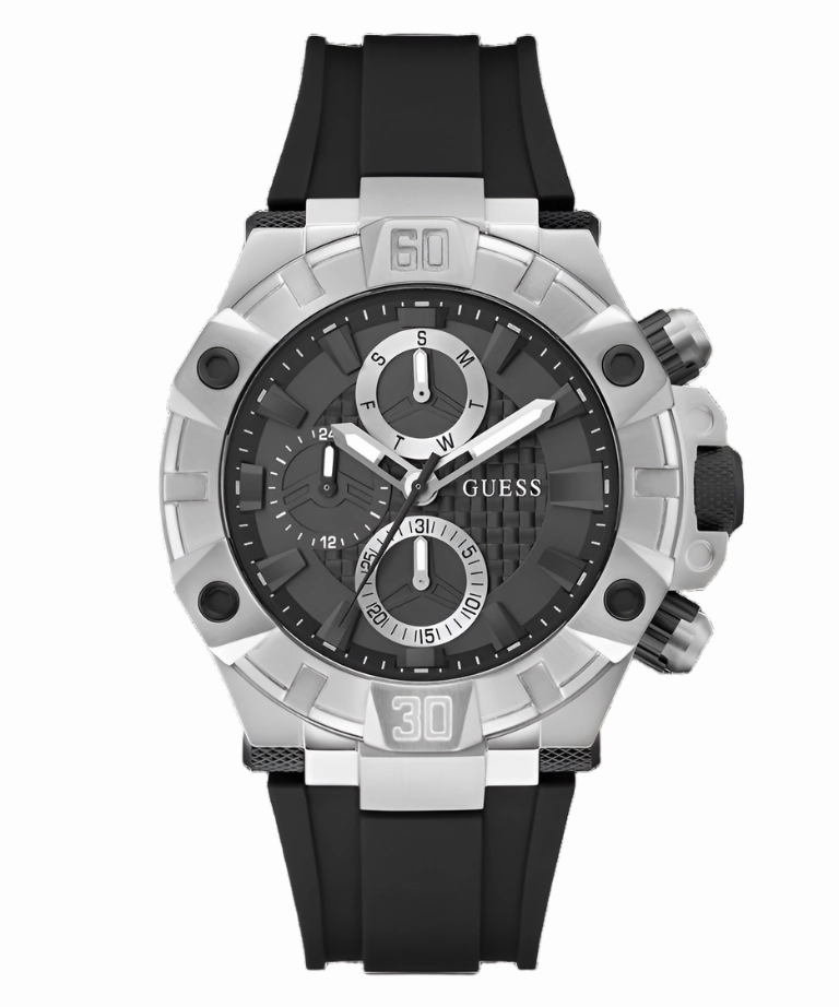 Guess Ignite Black Silver Tone Multi-function Watch GW0802G1,quartz watch, quartz watches for men, quartz watches for women, best quartz watch, minimalist quartz watch, luxury quartz watch, waterproof quartz watch,analog quartz watch, digital quartz watch,