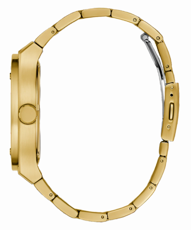 Guess Jet Black Dial Gold Bracelet Multi-function GW0795G4
