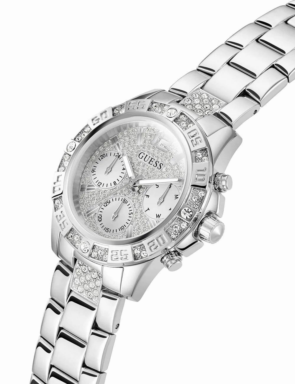 Guess Majesty Silver Dial Stainless Steel Watch GW0771L1