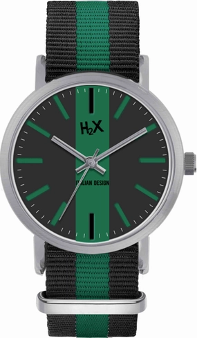 H2X Tidy 39mm Nero-Verde Unisex cod. P-FA415XL5 men's watches,best men's watches