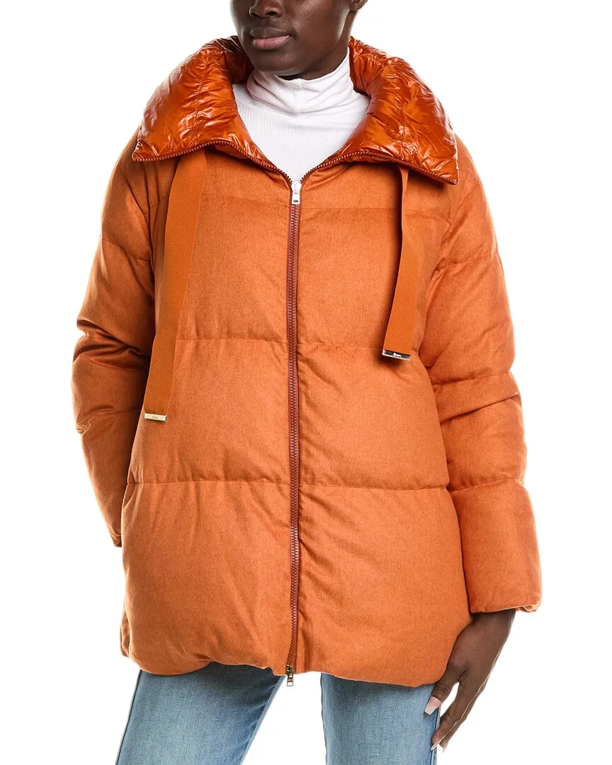 Herno Silk & Cashmere-Blend Down Coat