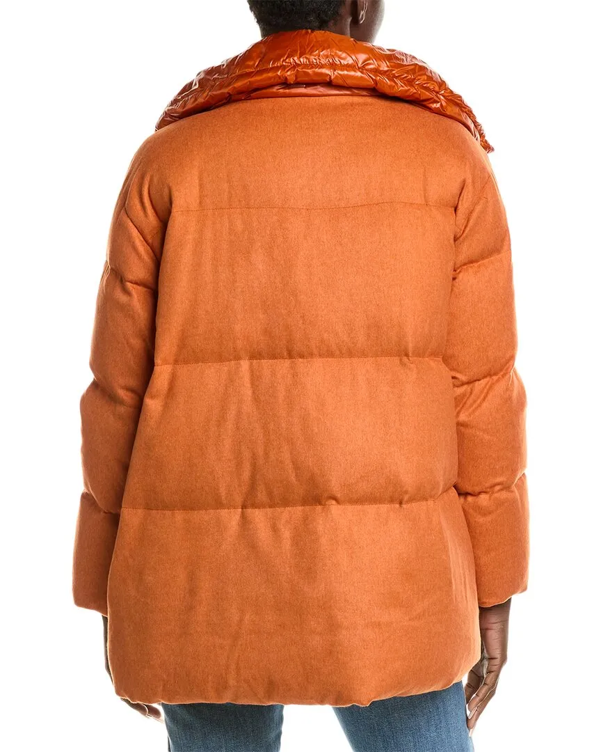 Herno Silk & Cashmere-Blend Down Coat