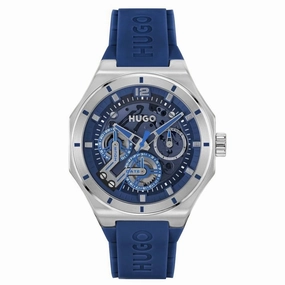 Hugo #Grail Skeleton Dial Mens Silicone Strap Watch 1530375 