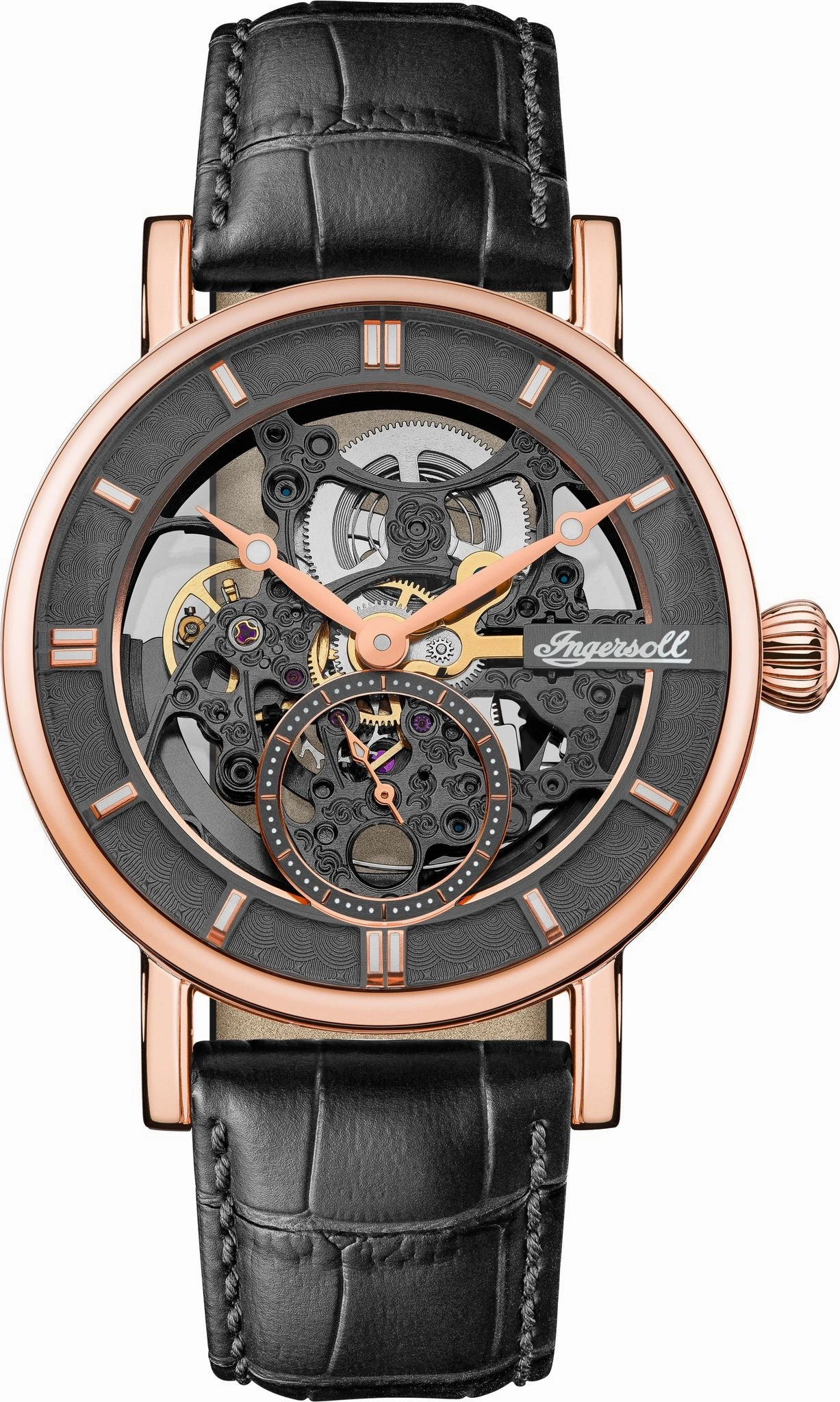 Ingersoll Herald Automatic Skeleton Black Watch 