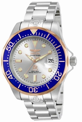 Invicta 13788 Men's Pro Diver Blue Gold Bezel Silver Dial Automatic Dive Watch,automatic watch,automatic watches for men,automatic watches for women,luxury automatic watch,minimalist automatic watch,dress automatic watch,vintage automatic watch,automatic 