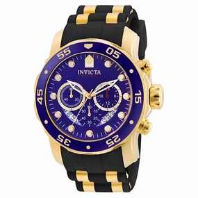 Invicta 6983 Men's Steel & Polyurethane Band Quartz Pro Diver Chrono Blue Dial Date Watch Luxury Quartz Watch Quartz Watch Sale