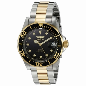 Invicta Men's Automatic Dive Watch - Pro Diver Black Dial Two Tone Bracelet | 17043,automatic watch,automatic watches for men,automatic watches for women,luxury automatic watch,minimalist automatic watch,dress automatic watch,vintage automatic watch,autom