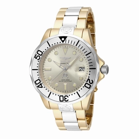 Invicta Men's Automatic Watch - Grand Diver Gold Tone Dial Two Tone Bracelet | 16038,automatic watch,automatic watches for men,automatic watches for women,luxury automatic watch,minimalist automatic watch,dress automatic watch,vintage automatic watch,auto