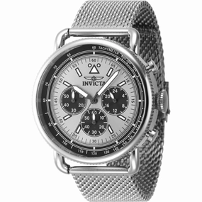 Invicta Men's Chronograph Watch - Speedway Silver Tone Dial Mesh Bracelet | 47357 Luxury Quartz Watch Quartz Watch Sale