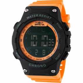 Invicta Men's Digital Watch - Invicta Racing Alarm Orange Polyurethane Strap | 48050 