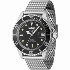 Invicta Men's Dive Watch - Pro Diver Automatic Black Dial Silver Tone Bracelet | 47720,automatic watch,automatic watches for men,automatic watches for women,luxury automatic watch,minimalist automatic watch,dress automatic watch,vintage automatic watch,au