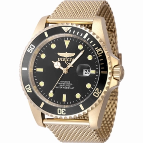 Invicta Men's Dive Watch - Pro Diver Automatic Black Dial Yellow Gold Bracelet | 47966,automatic watch,automatic watches for men,automatic watches for women,luxury automatic watch,minimalist automatic watch,dress automatic watch,vintage automatic watch,au