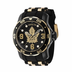 Invicta Men's Quartz Watch - NHL Toronto Maple Leafs Gold and Black Strap | 42326 Luxury Quartz Watch Quartz Watch Sale