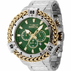 Invicta Men's Watch - Bolt Chronograph Green Dial Silver Tone Steel Bracelet | 48155 Luxury Quartz Watch Quartz Watch Sale