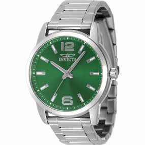 Invicta Men's Watch - Celestial Green Dial Silver Stainless Steel Bracelet | 48494 men's watches best men's watches under $500 affordable men's watches men watches classic