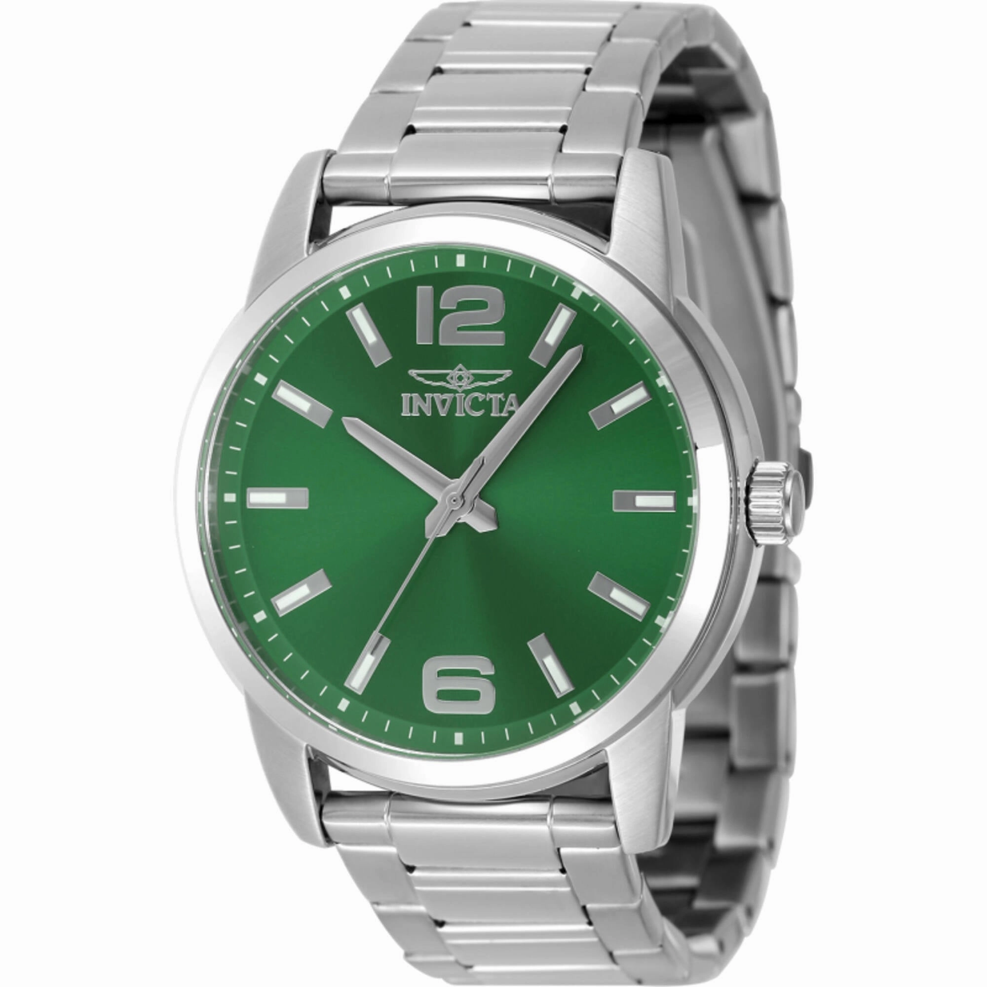 Invicta Men's Watch - Celestial Green Dial Silver Stainless Steel Bracelet | 48494 men's watches best men's watches under $500 affordable men's watches men watches classic