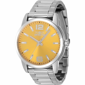 Invicta Men's Watch - Celestial Yellow Dial Silver Stainless Steel Bracelet | 48493 men's watches best men's watches under $500 affordable men's watches men watches classic