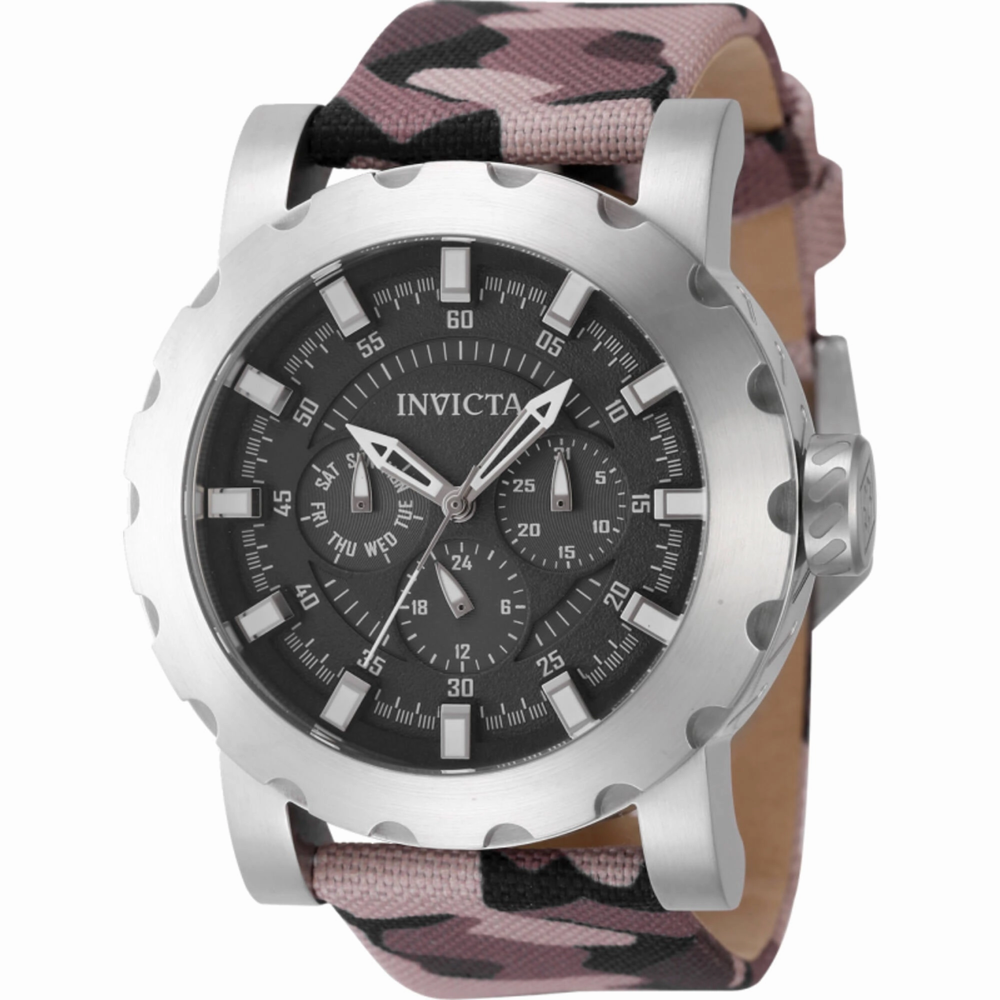 Invicta Men's Watch - I-Force Quartz Black Dial Camouflage and Brown Strap | 47582 men's watches best men's watches under $500 affordable men's watches men watches classic
