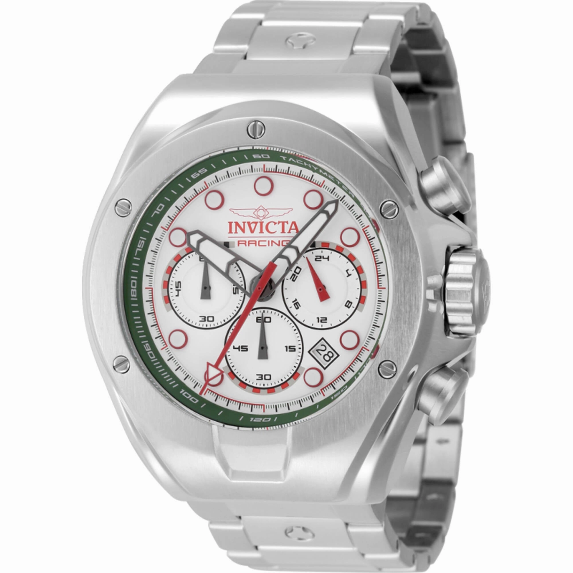 Invicta Men's Watch - Invicta Racing Chrono Green and White Dial Bracelet | 47746 