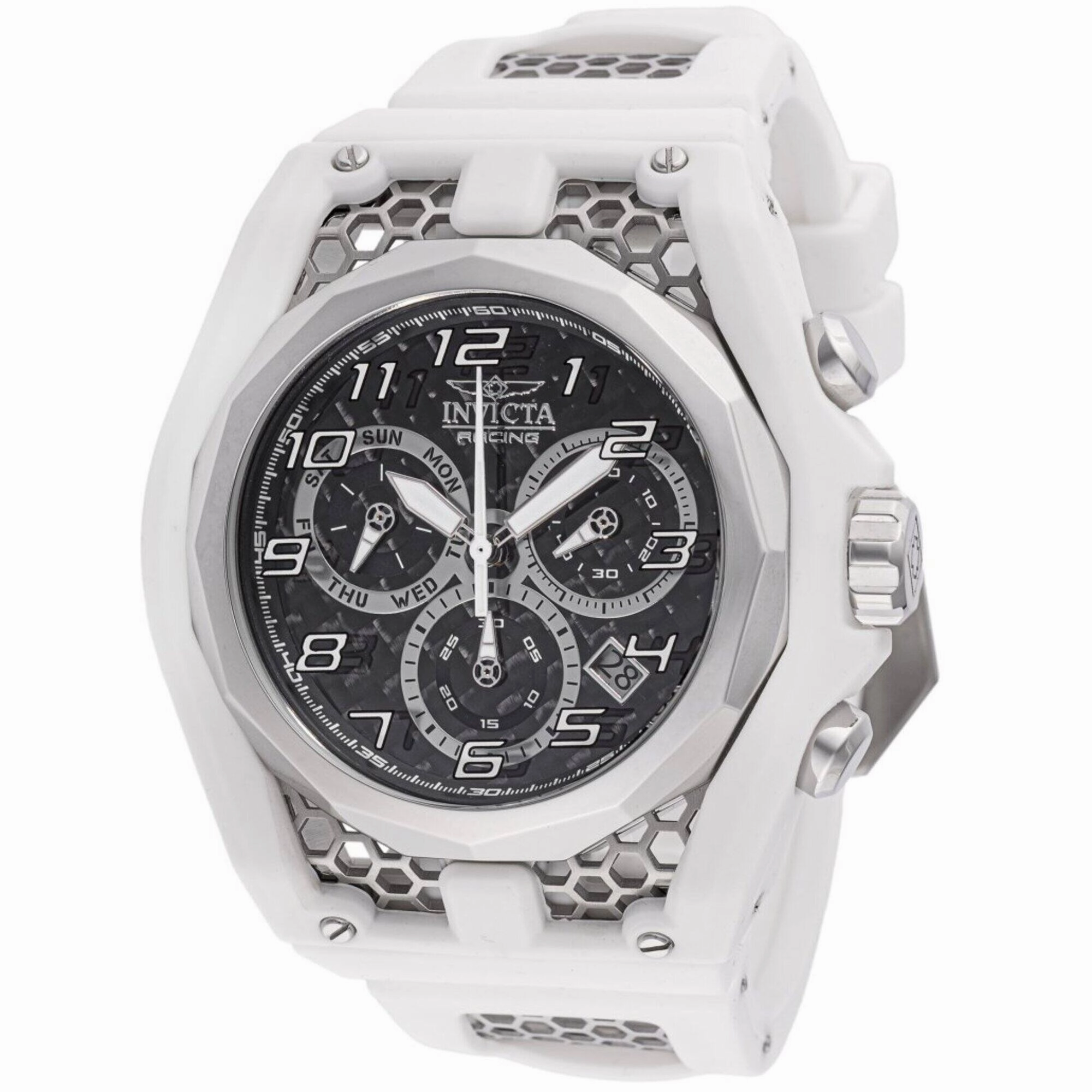 Invicta Men's Watch - Invicta Racing Chronograph White, Silver Tone Strap | 47209 