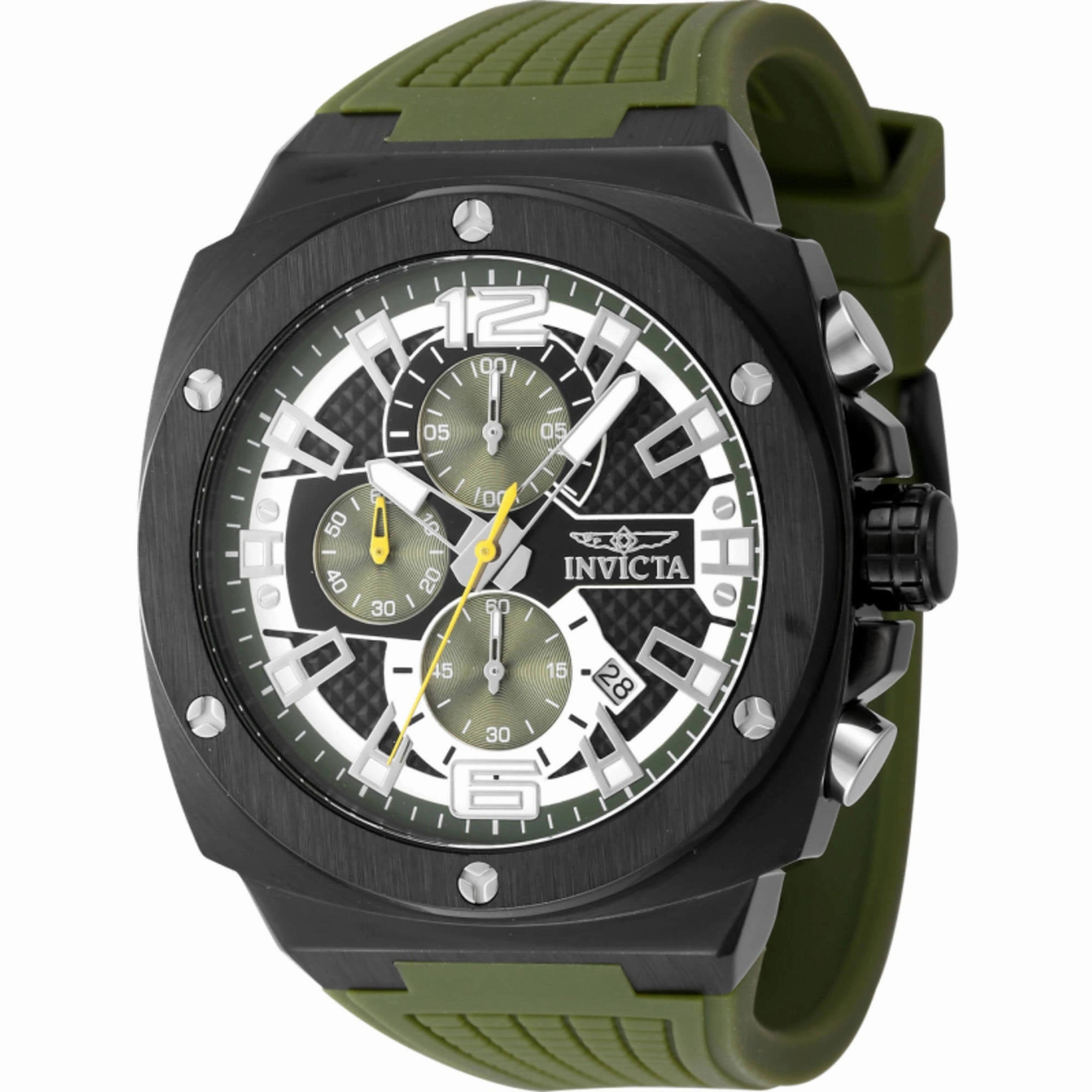 Invicta Men's Watch - Invicta Racing Quartz Chronograph Green Silicone Strap | 48162 