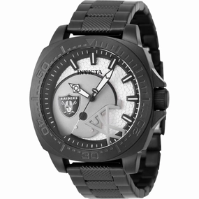 Invicta Men's Watch - NFL Las Vegas Raiders Grey and Black Dial Bracelet | 47869 