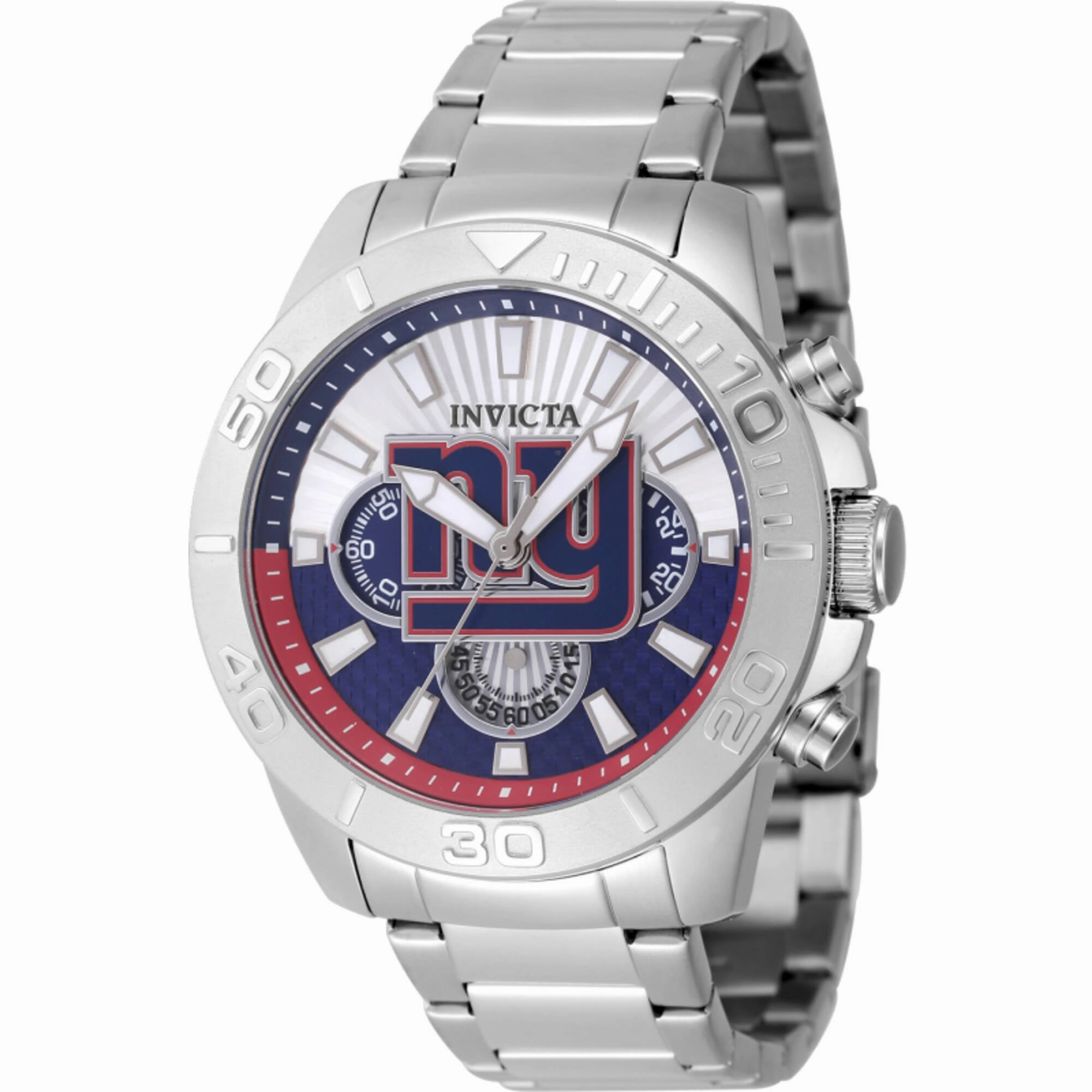 Invicta Men's Watch - NFL New York Giants Silver, Blue and Red Dial Bracelet | 47938 