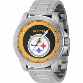 Invicta Men's Watch - NFL Pittsburgh Steelers Yellow Dial Steel Bracelet | 48084 
