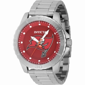 Invicta Men's Watch - NFL Tampa Bay Buccaneers Quartz Red Dial Steel Bracelet | 48090 