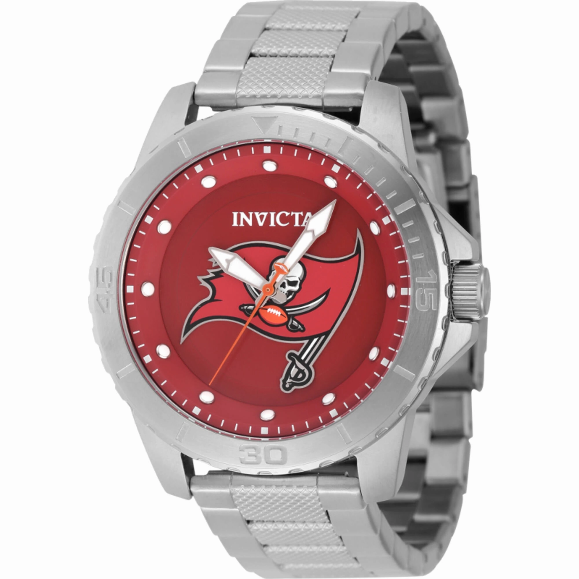 Invicta Men's Watch - NFL Tampa Bay Buccaneers Quartz Red Dial Steel Bracelet | 48090 men's watches best men's watches under $500 affordable men's watches men watches classic