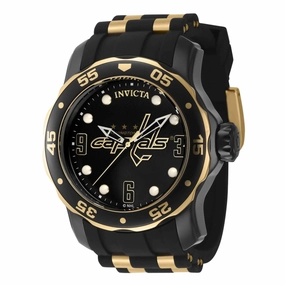 Invicta Men's Watch - NHL Washington Capitals Rotating Bezel Silicone Strap | 42311 Luxury Quartz Watch Quartz Watch Sale