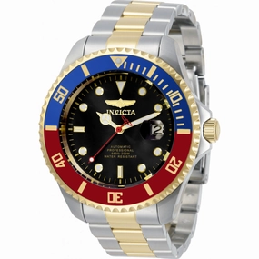 Invicta Men's Watch - Pro Diver Automatic Black Dial Two Tone Steel Bracelet | 34043,automatic watch,automatic watches for men,automatic watches for women,luxury automatic watch,minimalist automatic watch,dress automatic watch,vintage automatic watch,auto