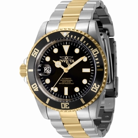 Invicta Men's Watch - Pro Diver Automatic Black Dial Two Tone Steel Bracelet | 43979,automatic watch,automatic watches for men,automatic watches for women,luxury automatic watch,minimalist automatic watch,dress automatic watch,vintage automatic watch,auto