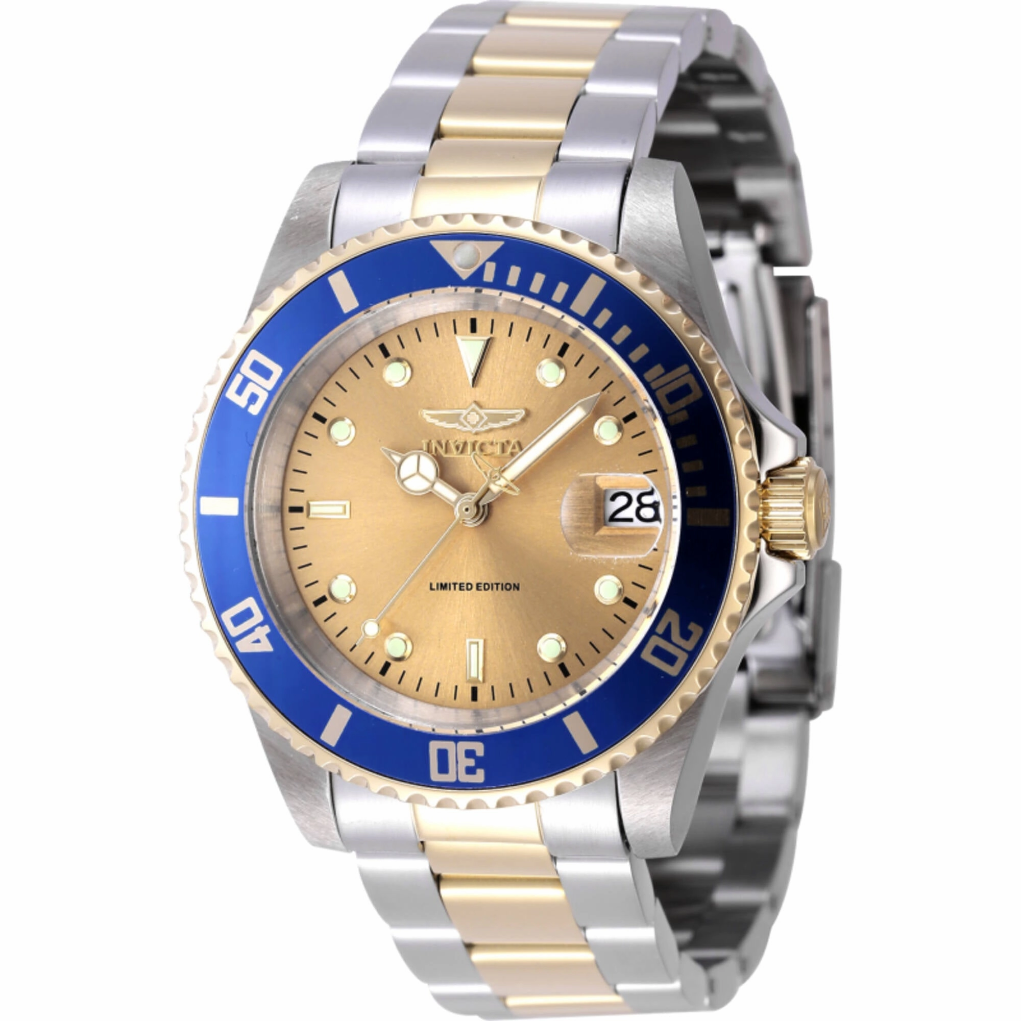 Invicta Men's Watch - Pro Diver Automatic Gold Dial Two Tone Steel Bracelet | 47394,automatic watch,automatic watches for men,automatic watches for women,luxury automatic watch,minimalist automatic watch,dress automatic watch,vintage automatic watch,autom