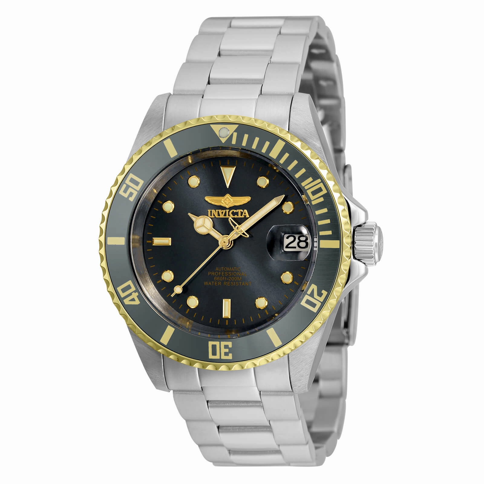 Invicta Men's Watch - Pro Diver Grey Dial Silver Stainless Steel Bracelet | 35847,automatic watch,automatic watches for men,automatic watches for women,luxury automatic watch,minimalist automatic watch,dress automatic watch,vintage automatic watch,automat